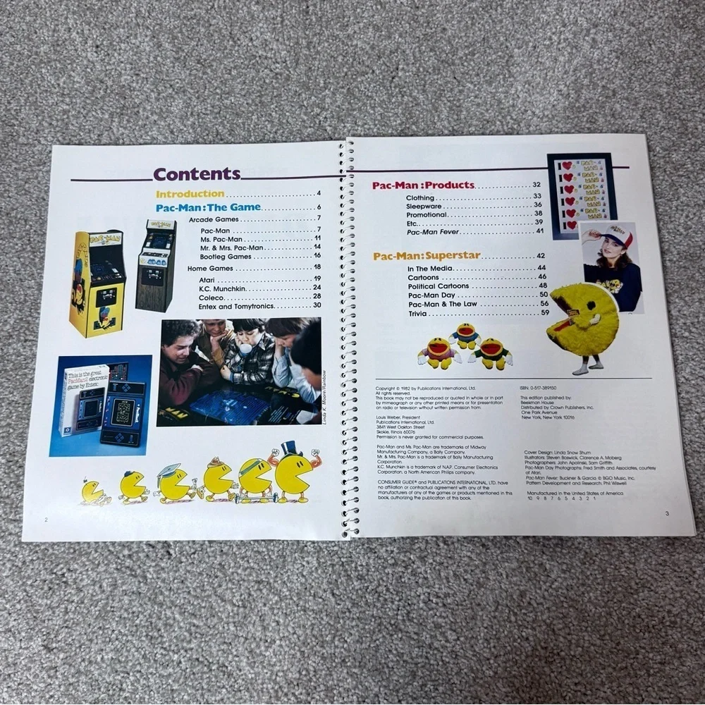 Vintage Rare PAC-Mania top strategies for home and arcade spiral book 1982’